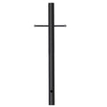 80 in. x 3 in. Black Direct Burial Outdoor Lamp Post - Cast Iron Cross Arm, Weather Resistant for Driveway/Front Yard/Pathways - size: lamp post 80 in with crossbars
