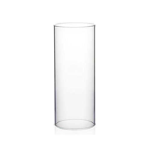 WGVI Hurricane Candle Holder Sleeve, Wide 4", Height 10", Clear Glass Cylinder Candleholder, Chimney Tube, Open Ended Candle Shade, 6 Pieces Bulk - size: 4"x10"H