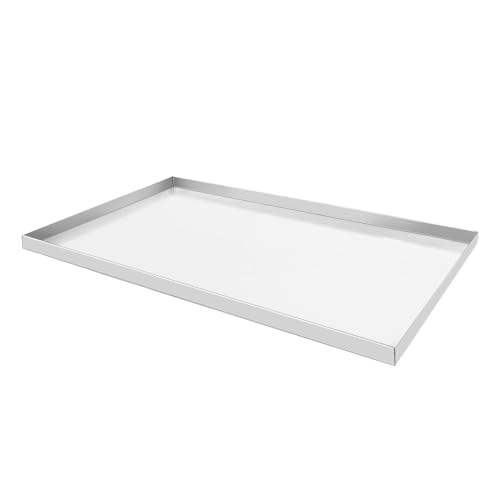Confote Stainless Steel Replacement Tray for Dog Crate, 23.6"x17.6" Pet Cage Floor Pan Chew-Proof & Crack-Proof - size: 23.6"L x 17.6"W x 1.5"H