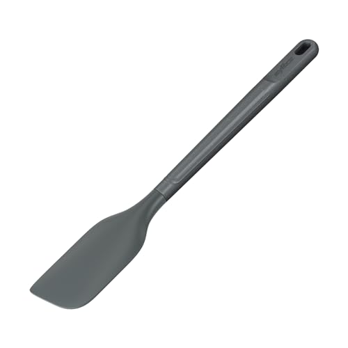 Zyliss Spatula - Sustainable Wheatstraw/Silicone - Spatula for Cooking and Mixing with Heat Resistant Silicone Head - Dishwasher Safe - Beluga Grey - Medium 11" x 1.8" - style: Spatula (Medium)