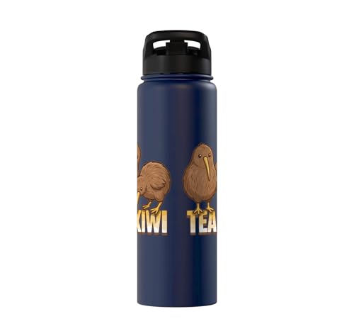 Team Kiwi Bird Kiwi Animal Cute Kiwi New Zealand Bird Stainless Steel Insulated Water Bottle - color: Navy Blue
