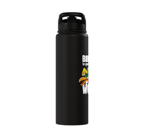 Angry Birds Group Bird is the Word Stainless Steel Insulated Water Bottle - color: Black