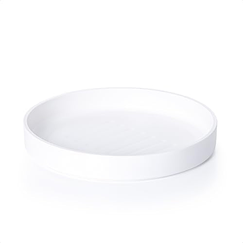 Phoenix Vine 10 Inch Plastic Plant Saucer Water Drip Tray, Heavy Sturdy Round Plant Drainage Tray for Indoors Outdoor, Matte White, 21-TY-10W-1 - size: 10"