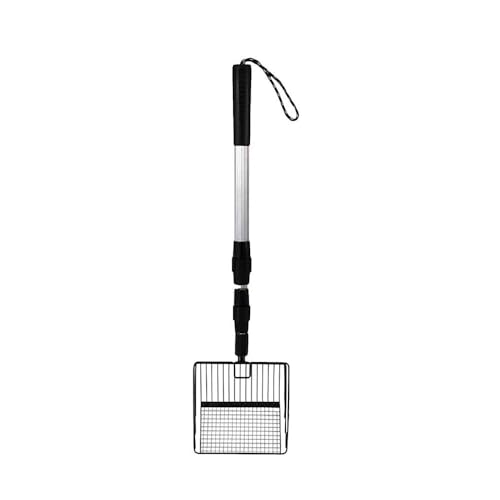 Adjustable Metal Poop Scoop- 3-in-1 Design as Scooper & Rake, Litter Sifting Shovel for Cleaning Chicken Coops, Farms, Stables, Sheep Pens, and Cat Litter