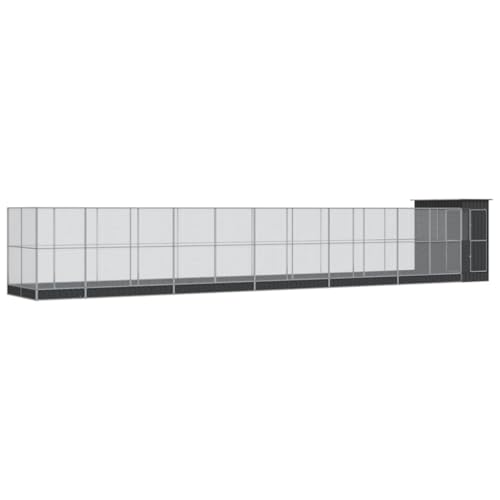 Aviary Cage with Extension and Lockable Door, Steel Large Bird Cage, Aviary Spacious and Versatile Cage for Small Size Birds Parrots Parakeet Cockatiel Flight Bird, 489.8"x79.9"x85",-266 - size: 489.8"x79.9"x85"