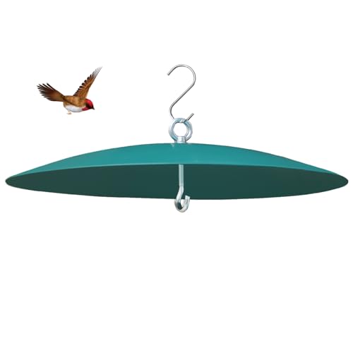 Bird Feeder Baffle, Metal Hummingbird Feeders Rain Guard for Bird Houses for Outside 13 inch Metal Hanging Baffle Weather Guard Cover
