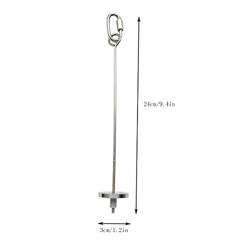 Bird Food Holder, Feeder Toy, Foraging Toy, Treat Skewer, Stainless Steel Parrot Fruit Vegetable Stick Holder (L) - color: L