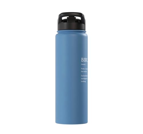 Bird Definition - Funny Sarcastic Bird Explanation Stainless Steel Insulated Water Bottle - color: Light Blue