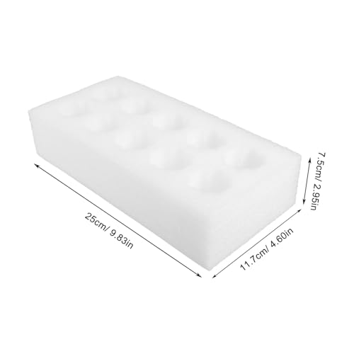 Cabilock 6 Sets Egg Protection Egg Tray Containers 10-Cell Shipping Egg Tray Egg Protector Egg Storage Holders Foam Egg Carrying Packing Tray White - size: 25.00X11.70X7.50CM