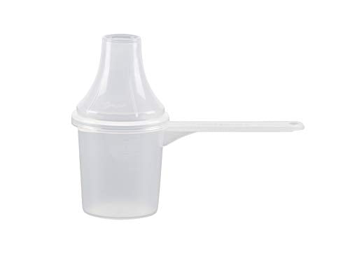 Measuring Scoop & Funnel - No Cap Open Spoon 1-Pack 30cc | Universal open design measuring spoon, Built-in funnel neck pour spout, Quick access cup for coffee powders and baking - size: 29.6 cc | 2 tbsp | 1 fl oz. | 29.6 mL