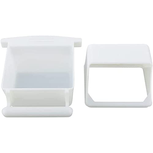 2 Pcs Small Bird Feeder Cup with Removable Lid, Anti-Spill Cage Hanging Food and Water Dispenser Bowl for Parrot Budgie Cockatiel Finch