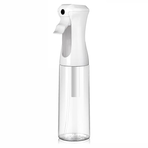 VIGOR PATH Continuous Spray Bottle for Hair – Fine Mist Mister for Hairstyling, Cleaning, Plants, Pets, Barbers, Salons, and Essential Oil Applications (300ml/10 oz) Clear 2 Pack - size: 10 oz - Clear - 2 Pack