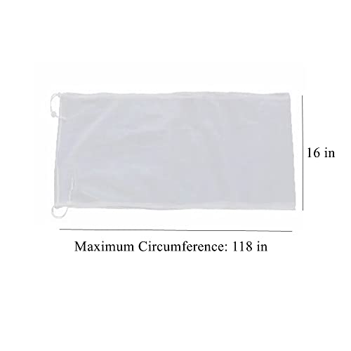 Adjustable Birdcage Seed Catcher Feather Catcher Bird Cage Cover Net Airy Soft Skirt Guard Birdcage Nylon Mesh Netting for Parrot Macaw Parakeet Round Square Cage (118 x 16 Inch, White) - color: White, size: 118 x 16 Inch
