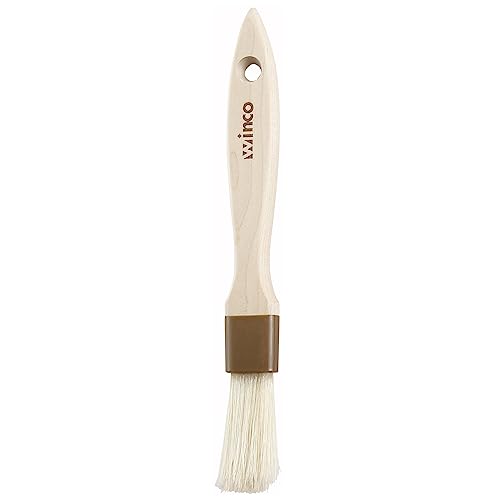 Winco 1" Boar Bristle Basting Brush | Durable Bristles, Basting, Glazing, Marinades, Butter and Pastry Prep - size: 1", style: Flat