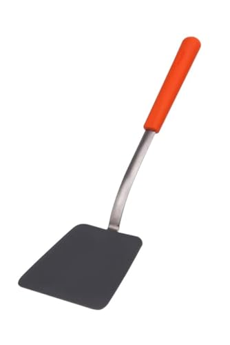 Mobi Flexible Silicone/Stainless Steel Oversized Extra Large Turner/Spatula … | Oversized flexible turner combines silicone and stainless steel for lifting and flipping food; verify cookware heat limits. - size: Oversized