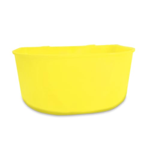 3pcs Cage Cups 25oz Feeder and Waterer Chicken Food Bowl, Hanging Rabbit Drinker Cup Yellow Bird Water Container with Hooks,Pet Feeding Dish for Small Animals