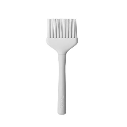 Tovolo Silicone Basting Brush for Cooking and Pastry, Flex Core Oyster Gray Silicone Pastry Brush Oil Egg Wash Spreader, BBQ Sauce Marinade Meat Cooking Brush Heat Safe 600F Grilling Utensil