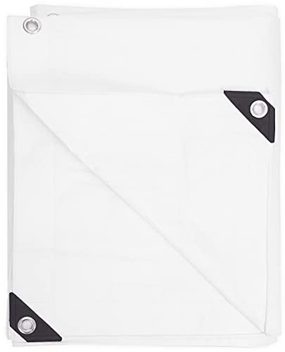 Kotap 10 x 20 Ft. Heavy-Duty Protection/Coverage Tarp, Superior Weave for Greater Longevity 8-mil, Multi-Use, Waterproof, White, 1-Pack (TRW-1020) - size: 10 x 20 Ft., style: Heavy-Duty 137 GSM White