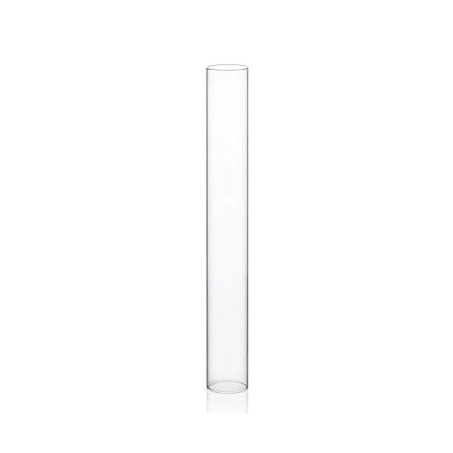 WGVI Hurricane Candle Holder Sleeve, Wide 3", Height 24", Clear Glass Cylinder Candleholder, Chimney Tube, Open Ended Candle Shade, 6 Pieces Bulk - size: 3"x24"H