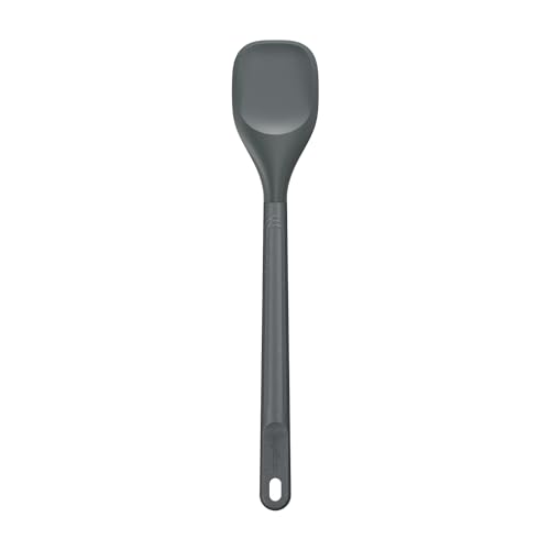 Zyliss Spoontula - Sustainable Wheatstraw/Silicone Cooking Spoon - Spoon Spatulas For Nonstick Cookware - Spatulas Silicone Heat Resistant - Dishwasher Safe - 11.7" x 2.4", Beluga Grey, Medium - style: Spoontula (Medium)
