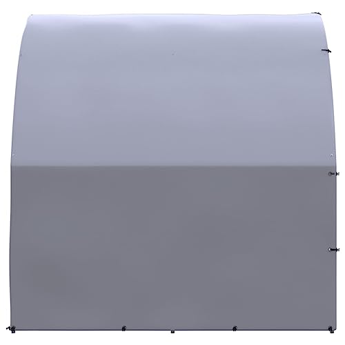 Silver-D Large Galvanized Steel Chicken Coop 118x118x79 in Weatherproof Outdoor Run with Secure Roof and Spacious Walk-in Design for Backyard Garden and Farm Flocks - color: Silver-D, size: 118.1 x 118.1 x 78.7 in (W x L x H)