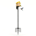 Bird Feeder Pole, Heavy Duty Metal Stand, 5-Prong Base for Extra Stability, Adjustable Height, Rustproof Outdoor Garden Pole, Tool-Free Assembly, 95 Inch - size: 95 INCH