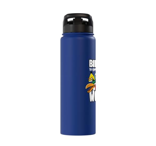 Angry Birds Group Bird is the Word Stainless Steel Insulated Water Bottle - color: Royal Blue