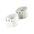 Replacement 2-Pack - Gray Cage Cups For Feed & Water For Poultry, Ducks | Fits Birds, Hamsters