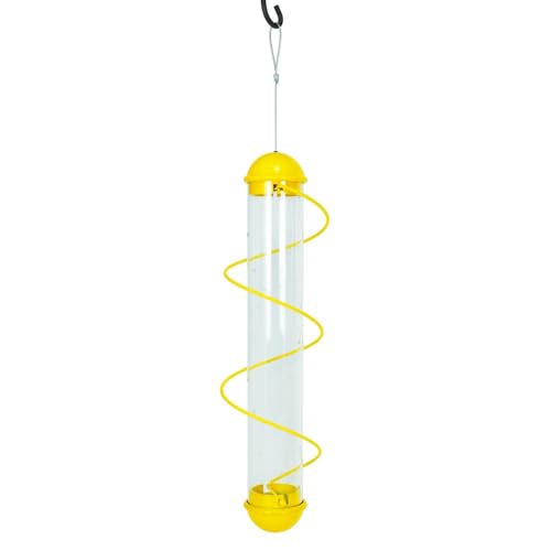 Bird Quest SBF2Y 17" Spiral Thistle Bird Feeder - Yellow