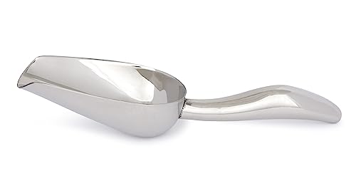 3 oz Stainless Steel Scoop, 8.25” L x 2.4” W | for Ice, Dog & Cat Food, Popcorn, Coffee, Candy, Sugar, Flour, Dry Goods, etc. - size: 3 oz Scoop
