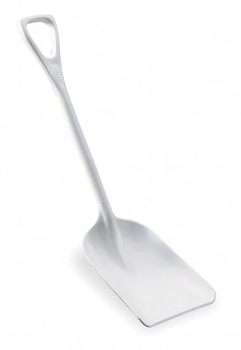 Remco Hygienic Square Point Shovel, Polypropylene Blade, 23 1/2 in L, White 69815-1 Each - color: White, size: 10 inch Blade
