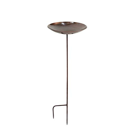Achla Designs Burnt Copper Birdbath with Stake - color: Copper