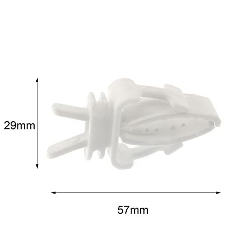 Birds Food Holder heyous 6pcs Bird Cage Food Holder Clips White Pet Parrot Fruit Vegtable Clips Cuttlefish Bone Feeder Device Pin Clamp Bird Cage Accessories