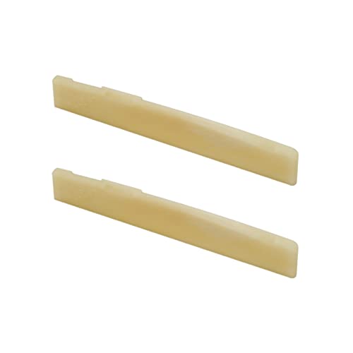 Miwayer 2 Pack 12 String Acoustic Guitar Unbleached Bone Saddle, Guitar Bridge Saddles, Cut from Whole Bones, 76x3x13mm - color: 12 String Acoustic Saddle 76mm 2 Pack