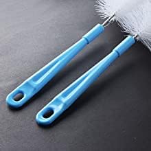 ALINK 8-Pack Bottle Cleaning Brush Set - Long Handle Bottle Cleaner for Washing Narrow Wine/Beer Bottle, Thermos, Hummingbird Feeder, Sport Well, Plus Kettle/Straw Brush - color: Blue