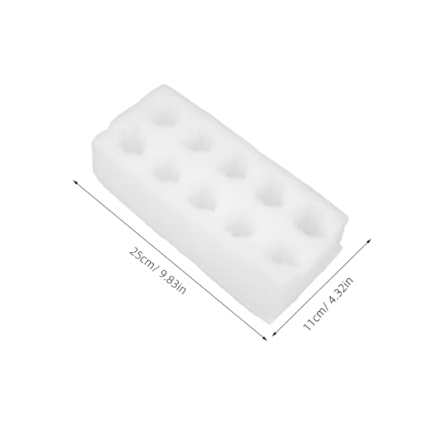 PRETYZOOM Egg Storage Holder Foam Pad Carton Organizer Shockproof Tray for Bulk Egg Packaging Refrigerator Storage 9.84 X 4.33 X 2.12 inch - size: 25.00X11.00X5.40CM
