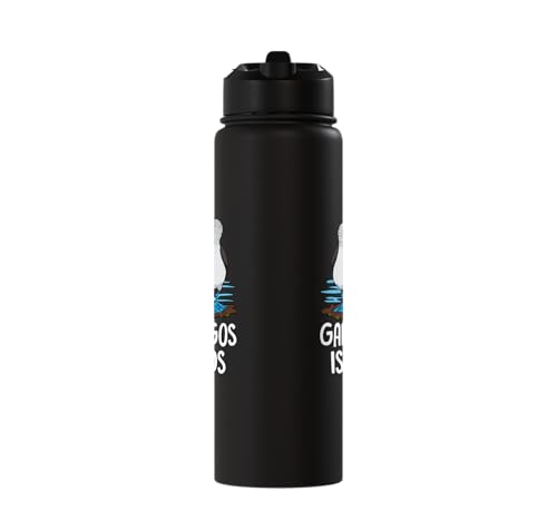 Galapagos Islands Seabirds Blue-footed Booby Bird Stainless Steel Insulated Water Bottle - color: Black