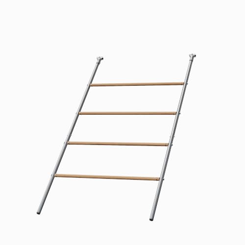 Chicken Perch for Coops Chicken Roosting Bars Poultry Roost Stand | Chicken Run Ladder Galvanized Iron Frame with 4-Tier Solid Wood 42''x 54.5'' for 10/12 Chickens Easy Assembly Outdoor Use - color: Silver, size: 55.0"L x 40.5"W x 1.0"H