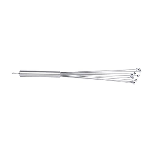 Restaurantware 12.5 in Stainless Steel Ball Whisk - German Standard Egg Beater with Ergonomic Handle, Dishwasher Safe - Manual Mixer Cooking Whisk for Baking, Stirring, Sauces, Beating - color: Ball Whisk, size: 12 1/2"
