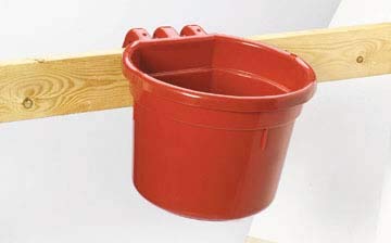 Duraflex 8 Quart Hook Over Feed Pail - color: Red