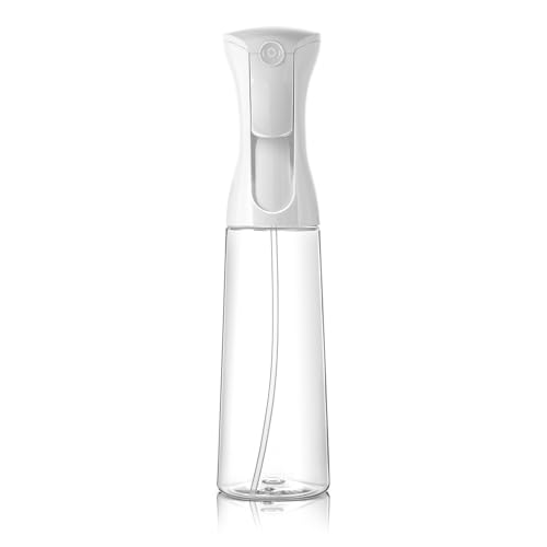 Continuous Ultra Fine Mist Spray Bottle – Refillable Water Mister for Hair, Hairstyling, Barber, Salon, Plants, Cleaning, Skincare – (350ml 1Pc, Transparent bottle) - color: Transparent bottle, style: 350ml 1Pc