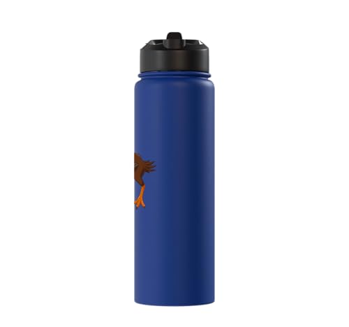 Cute Cartoon Prehistoric Animals Terror Bird For Kids Funny Stainless Steel Insulated Water Bottle - color: Royal Blue