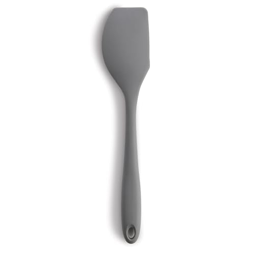 Mrs. Anderson’s Baking Silicone Scraper Spatula, Flexible And Nonstick, One-Piece Design, Turquoise Blue, For Mixing, Folding, Scraping, Baking, And Cooking - color: Gray, size: 11.25-Inch, Scraper