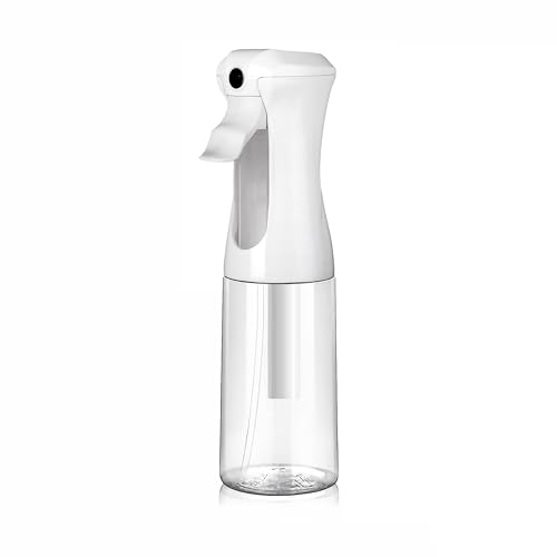 VIGOR PATH Continuous Mist Clear Spray Bottle 200ml Fine Mist for Hair | Ultra Fine Atomizer Leak Proof Ergonomic Construction 360 Refillable - size: 6.7 Ounces