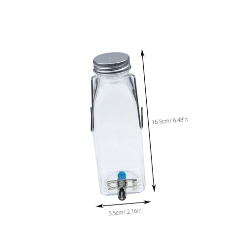 Kisangel Rabbit Water Bottle Hanging Water Feeder 2-Pack Small Pet Dispenser for Rabbits Hamsters Chinchillas with Hooks 6.49 X 2.16 X 2.16 in