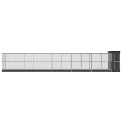 Aviary Cage with Extension and Lockable Door, Steel Large Bird Cage, Aviary Spacious and Versatile Cage for Small Size Birds Parrots Parakeet Cockatiel Flight Bird, 489.8"x79.9"x85",-266 - size: 489.8"x79.9"x85"