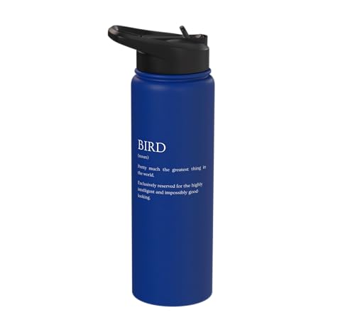 Bird Definition - Funny Sarcastic Bird Explanation Stainless Steel Insulated Water Bottle - color: Royal Blue