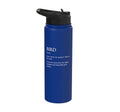 Bird Definition - Funny Sarcastic Bird Explanation Stainless Steel Insulated Water Bottle - color: Royal Blue