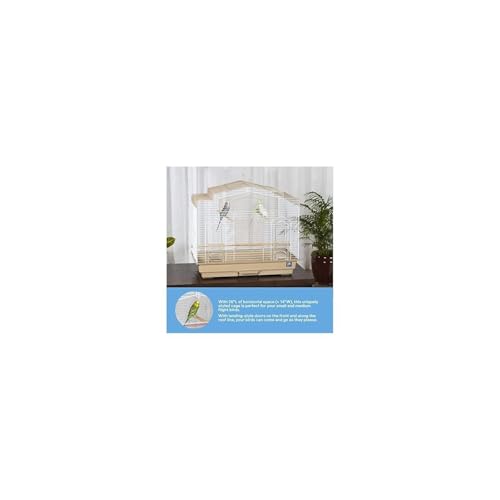 Maykoosh Global Greatness Bird Cage with Spacious Interior, Durable Metal Construction, Elegant Design, and Functional Features for Birds
