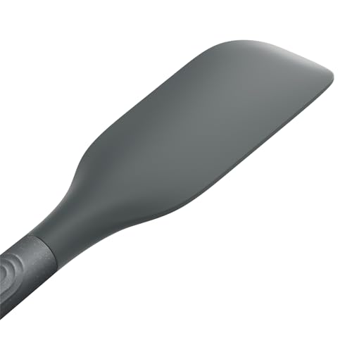 Zyliss E980224 Spatula Small, Sustainable Wheatstraw/Silicone, Spatula for Cooking and Mixing with Heat Resistant Silicone Head, Beluga Grey, 10.8" X 1.4", Dishwasher Safe, 5 Year Guarantee | Kitchen Utensil Handle Made From Sustainable Wheat Straw Does N